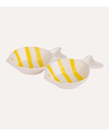 Bandeja Decorativa Peces Doble de Porcelana