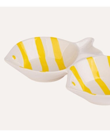 Bandeja Decorativa Peces Doble de Porcelana