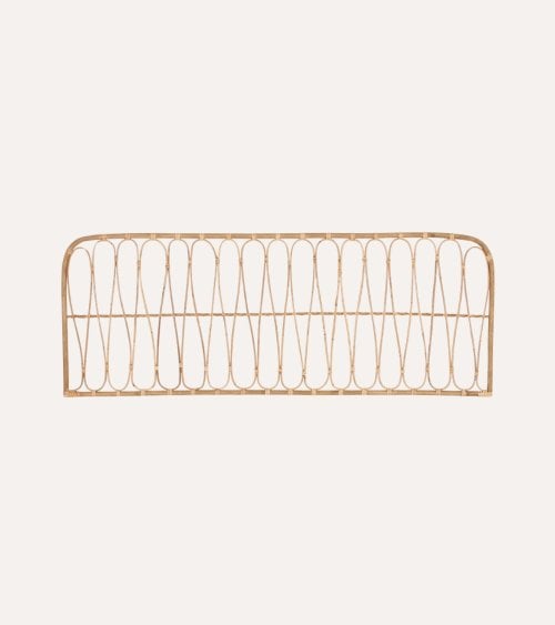 Cabecero Rectangular de Bambú y Ratán