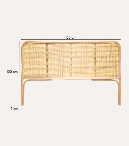 Cabecero Ronnie Rectangular de Ratán