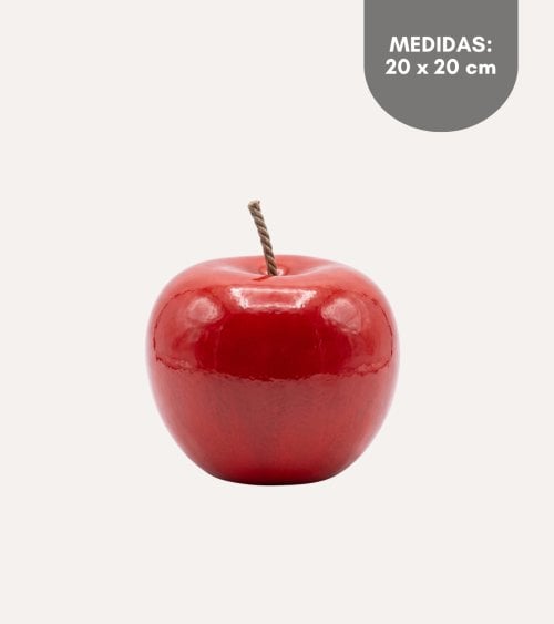 Figura Decorativa Manzana Brillante de Cerámica