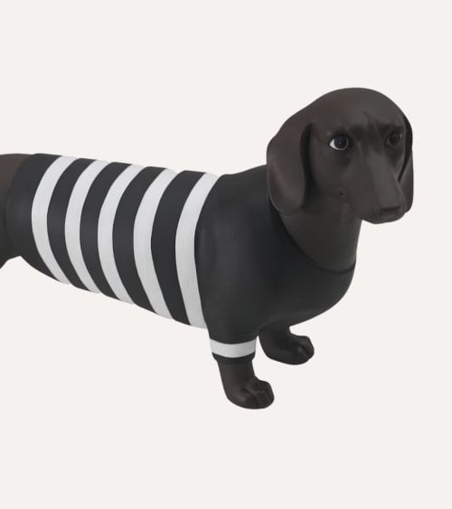 Figura Decorativa Perro Salchicha de Resina
