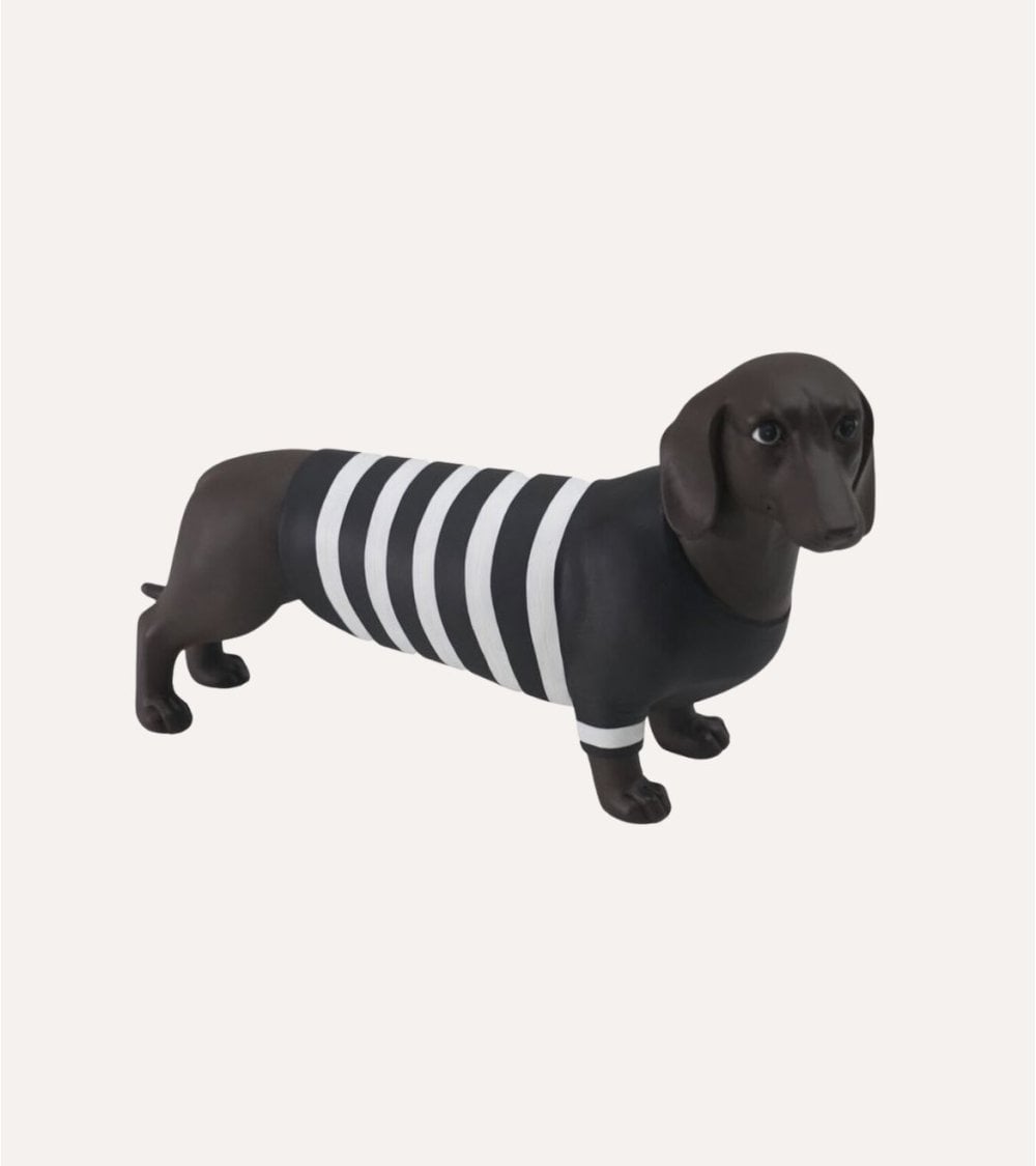 Figura Decorativa Perro Salchicha de Resina