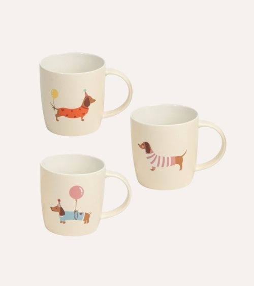 Taza de Perro Salchicha de Cerámica