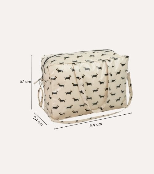Bolsa de Viaje Waterproof Perro Salchicha de Algodón y Plástico