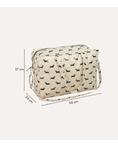 Bolsa de Viaje Waterproof Perro Salchicha de Algodón y Plástico