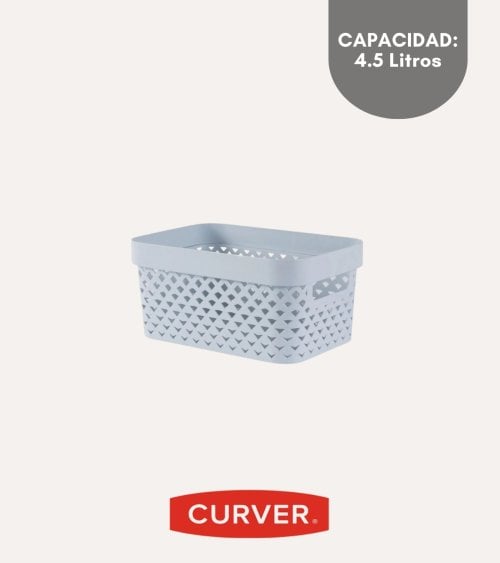 Cesta con Asas Pure de Plástico