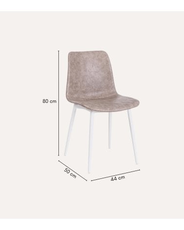 Silla Kyra de Polipropileno y Patas de Acero