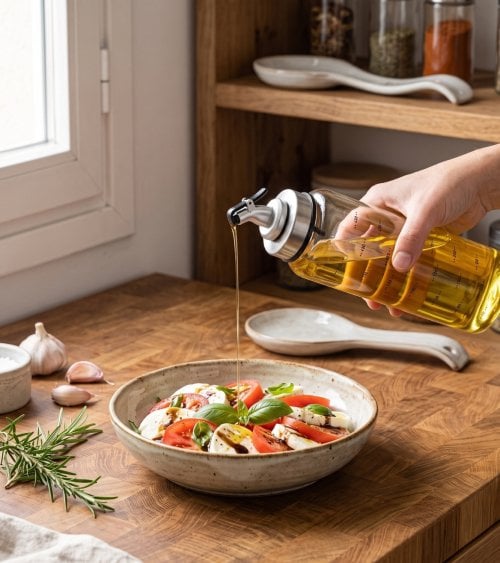 Botella Aceitera Antigoteo con Medidor de Borosilicato