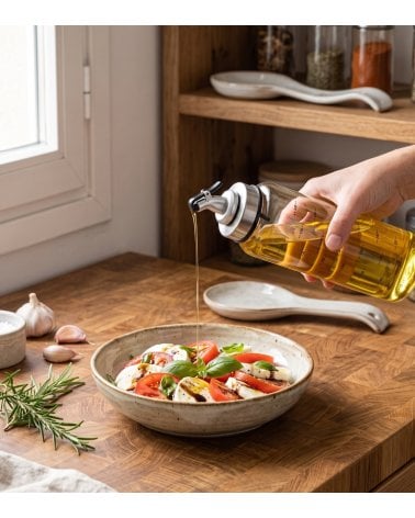 Botella Aceitera Antigoteo con Medidor de Borosilicato