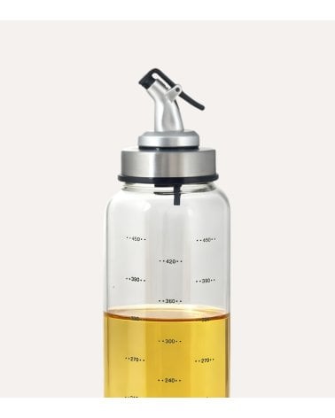 Botella Aceitera Antigoteo con Medidor de Borosilicato