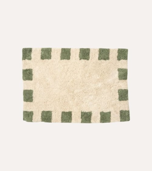 Alfombra de Baño con Cuadrados de Algodón