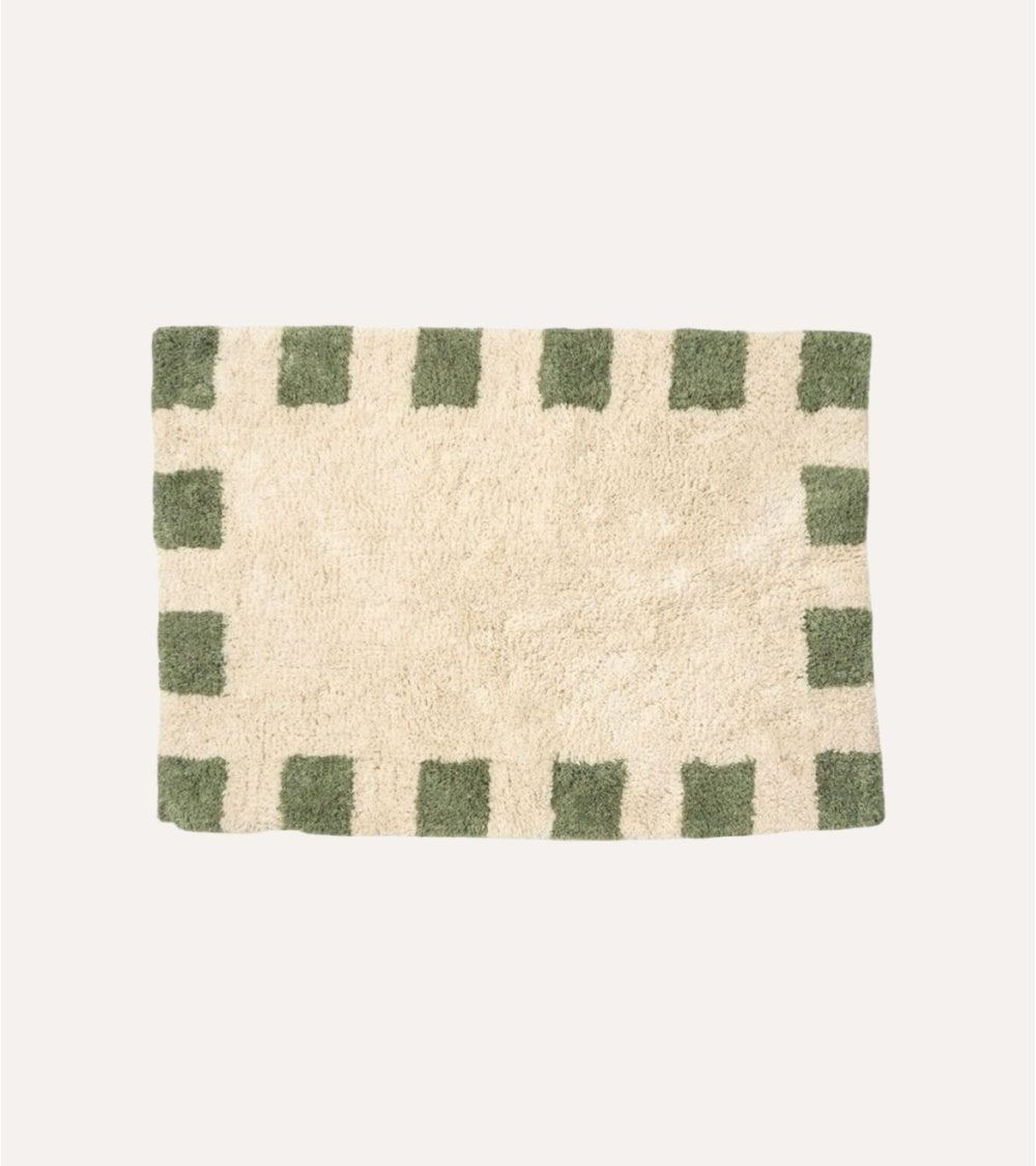 Alfombra de Baño con Cuadrados de Algodón