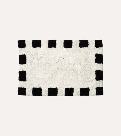 Alfombra de Baño con Cuadrados de Algodón