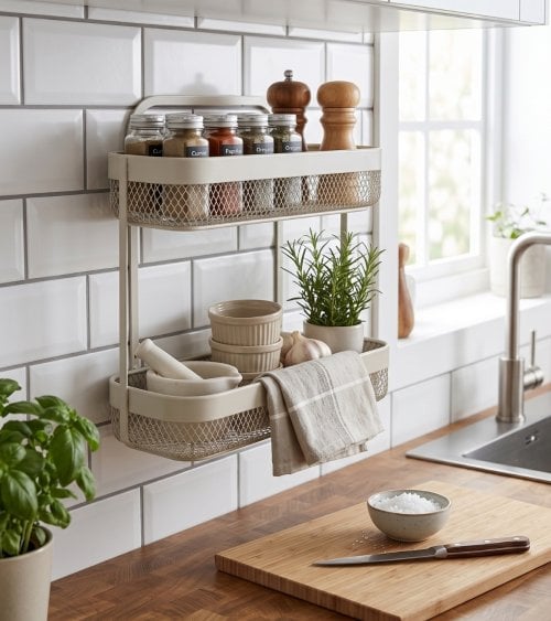 Estante Organizador Mayaj para Cocina con 2 Niveles de Acero