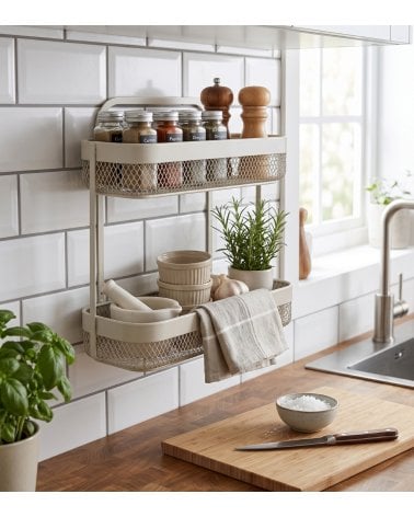 Estante Organizador Mayaj para Cocina con 2 Niveles de Acero