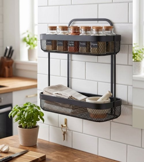 Estante Organizador Mayaj para Cocina con 2 Niveles de Acero