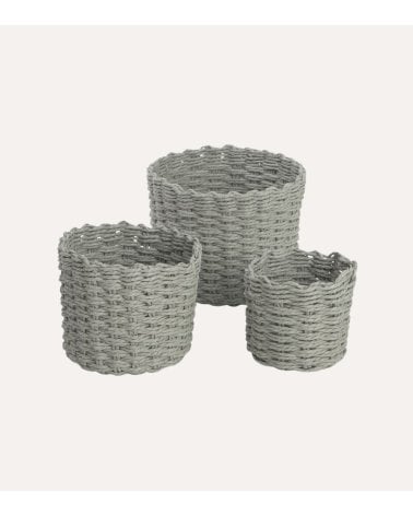 Set de 3 Cestas Redondas de Papel