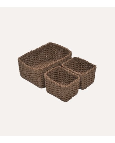 Set de 3 Cestas Rectangulares de Papel