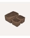 Set de 3 Cestas Rectangulares de Papel