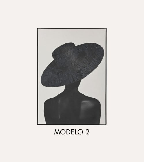 Cuadro Lienzo de Chica con Sombrero