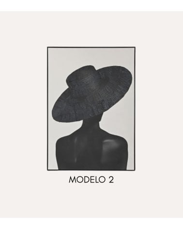 Cuadro Lienzo de Chica con Sombrero