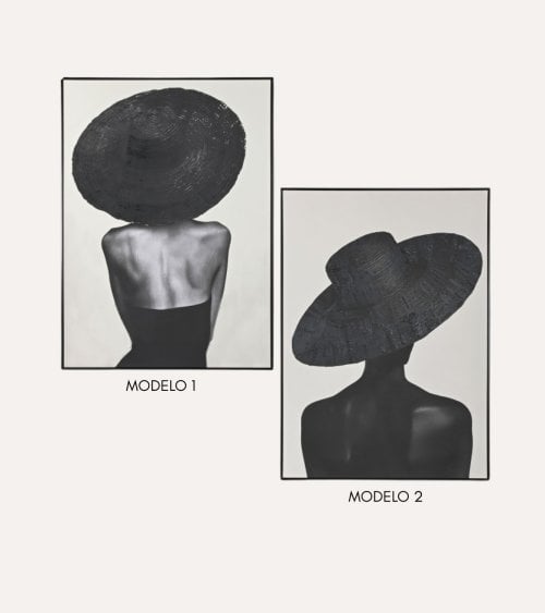 Cuadro Lienzo de Chica con Sombrero