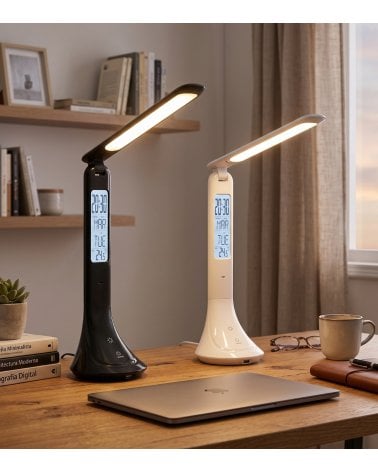 Flexo LED Coluccia con Reloj Digital de Plástico
