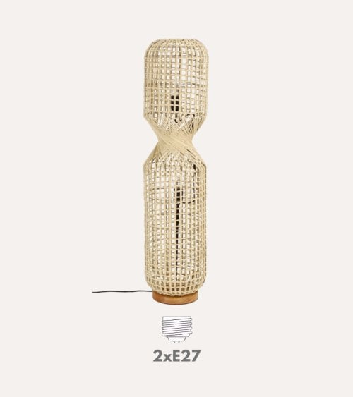 Lámpara de Pie Malabo de Metal y Papel