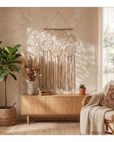Decoración de Pared Atrapasueños Lilia de Algodón