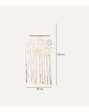 Decoración de Pared Atrapasueños Lilia de Algodón