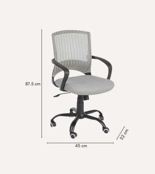 Silla de Oficina Bessie de Metal y Poliéster