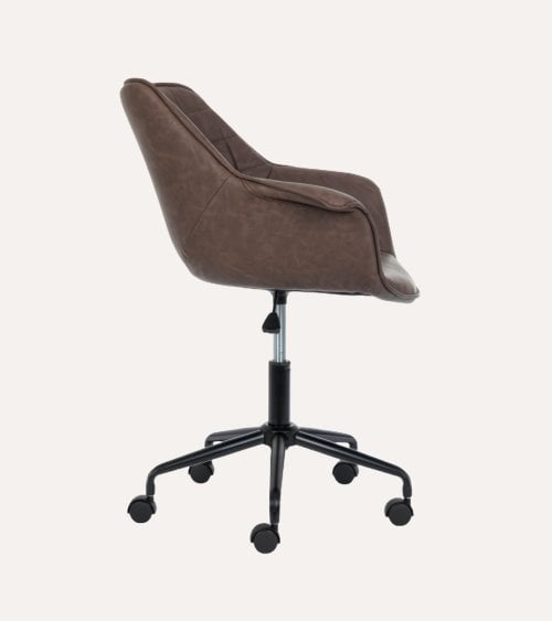 Silla de Oficina Joshua de Acero y Polipiel