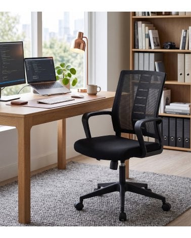 Silla de Oficina Roman de Nylon y Poliéster