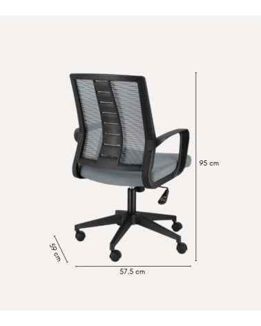 Silla de Oficina Roman de Nylon y Poliéster