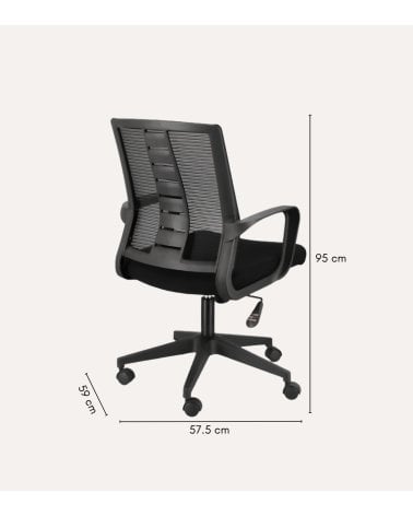 Silla de Oficina Roman de Nylon y Poliéster