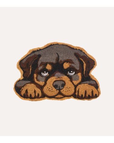 Felpudo de Perro Rottweiler de Fibra de Coco y PVC