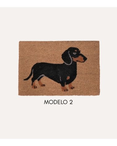 Felpudo de Perro Salchicha de Fibra de Coco y Goma