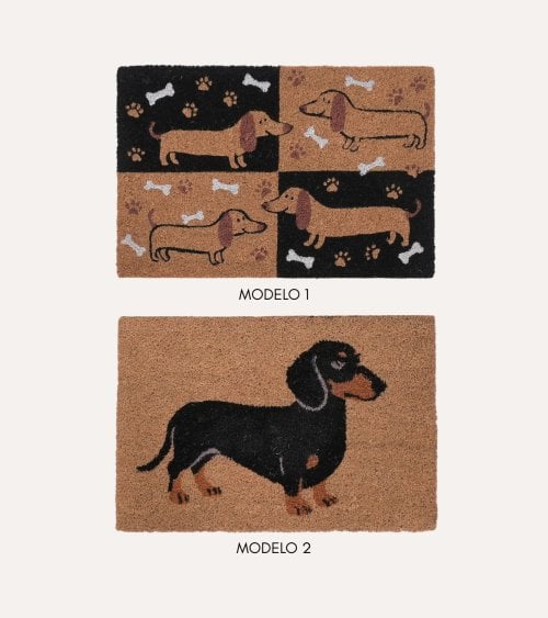 Felpudo de Perro Salchicha de Fibra de Coco y Goma