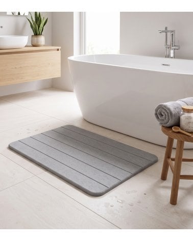 Alfombra de Baño a Rayas de Diatomita