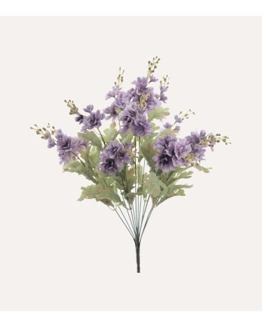 Ramo Decorativo Flores Delphinium de Poliéster y Plástico