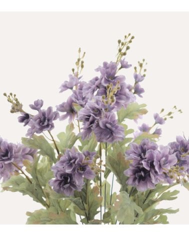 Ramo Decorativo Flores Delphinium de Poliéster y Plástico