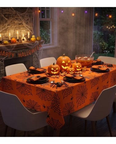 Mantel Telaraña Halloween de Papel