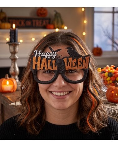 Gafas Festivas Happy Halloween de Políester y Plástico