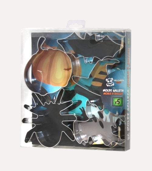 Set de 5 Moldes Cortadores de Halloween de Aluminio