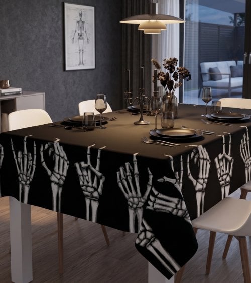 Mantel Esqueletos Halloween de Papel