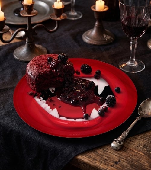 Set de 6 Platos Postre Desechables Vampiro de Cartón