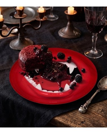 Set de 6 Platos Postre Desechables Vampiro de Cartón