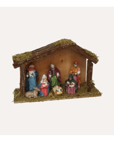 Set de 7 Piezas Nacimiento en Portal de Belén Navideño