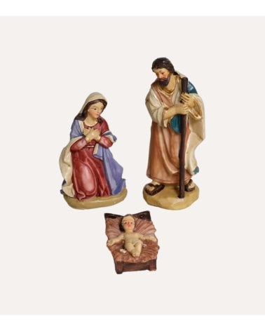 Set de 3 Piezas Nacimiento Sagrada Familia para Belén Navideño